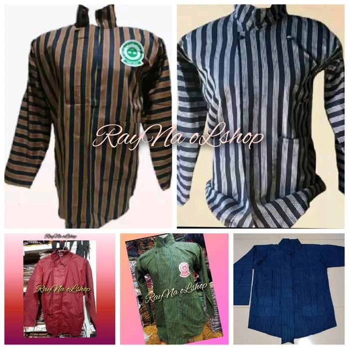 ORIGINAL SETELAN BAJU JAWA PRIA SURJAN LURIK BIRU HITAM + BLANGKON LIPAT TANPA SLIWIR + ROK BATIK