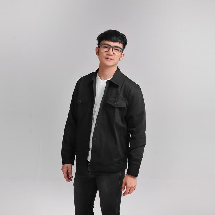 Saint Barkley - Ineat Zaku Trucker Jacket Black Jaket Outer Pria Hitam M