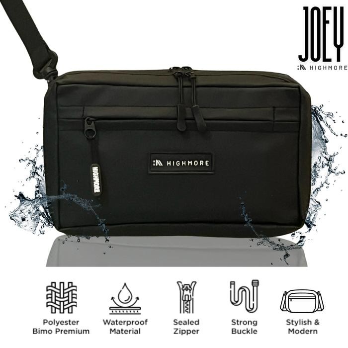 

HB604 Tas Selempang Pria Highmore JOEY Premium Waterproof - Cowok, Slingbag - dan Simple OBRAL