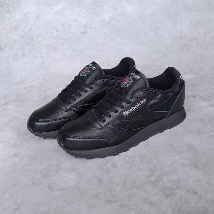 Reebok CL Leather All Black (Kulit Asli) Perfect Kick