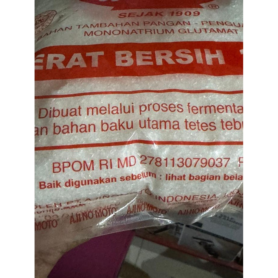 

1 Dus Isi 20 Bungkus Ajinomoto Penyedap Rasa / Micin / Vetsin 1 Kg