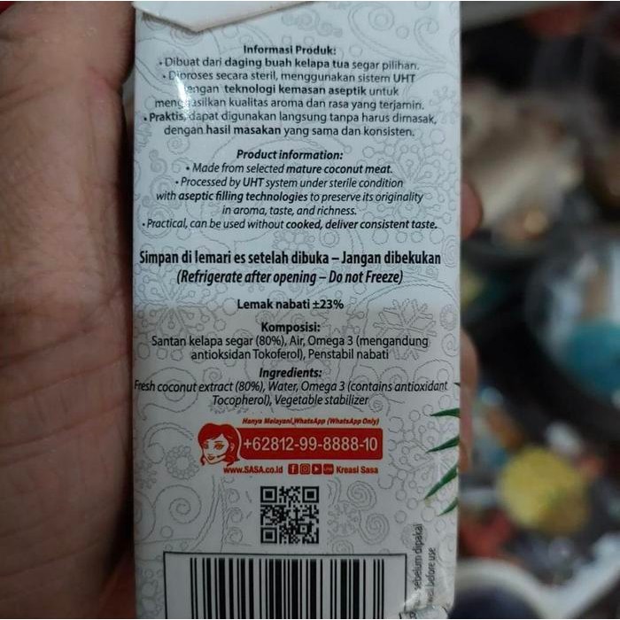 

Sasa Santan Kelapa Cair 200 Ml