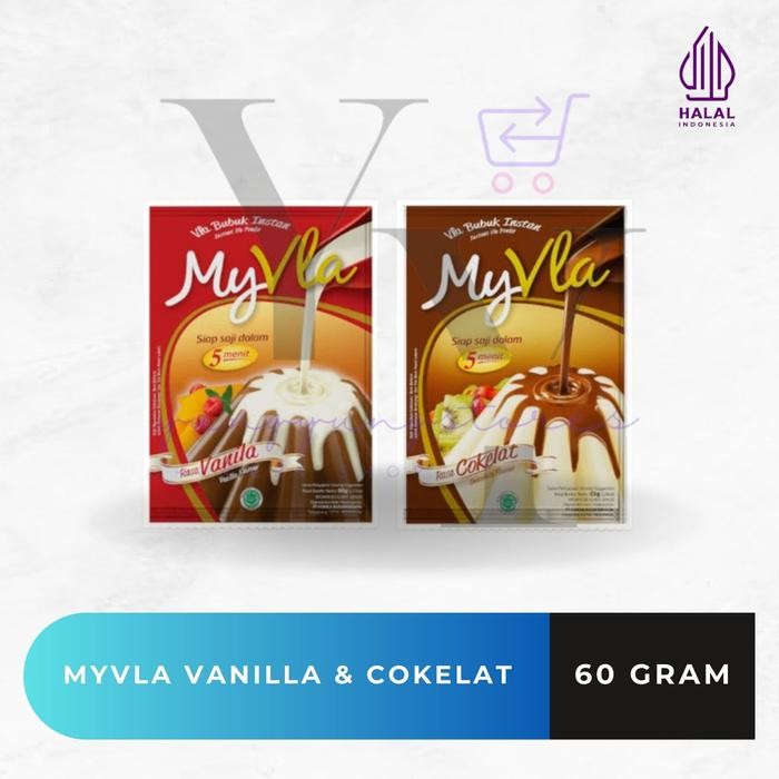 

1 Box Isi 6 Bungkus Nutrijell Myvla Vanilla Cokelat 60 Gram