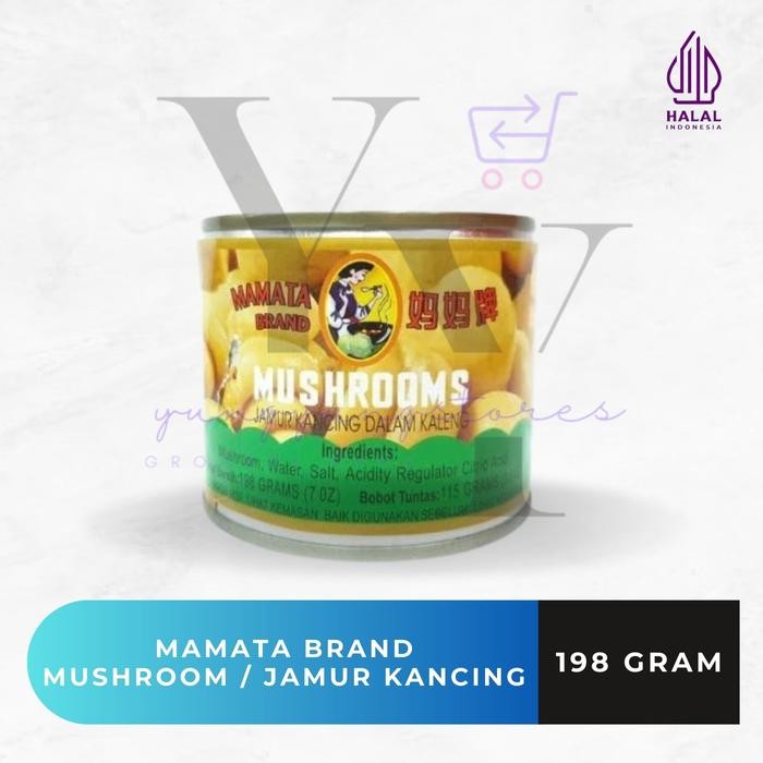 

[Kecil] Jamur Kaleng Mamata Brand Mushroom 198 Gram