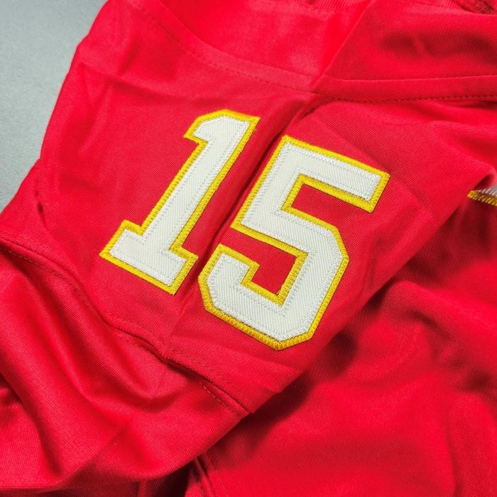 Bordir Baju Jersey Rugby American Football Patrick Mahomes Kansas City Merah Terbaru Best Quality
