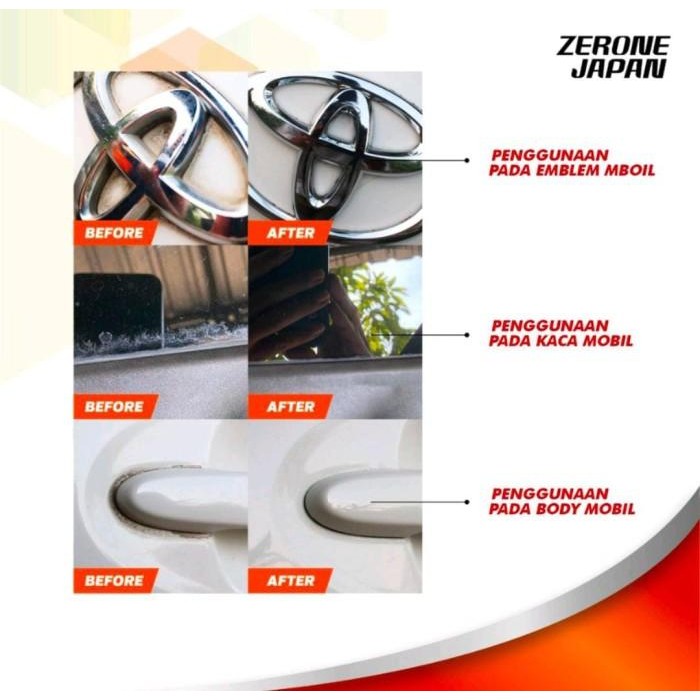 ZERONE GLASS CLEANER - PEMBERSIH JAMUR KACA MOBIL ZERONE GLASS 100ML