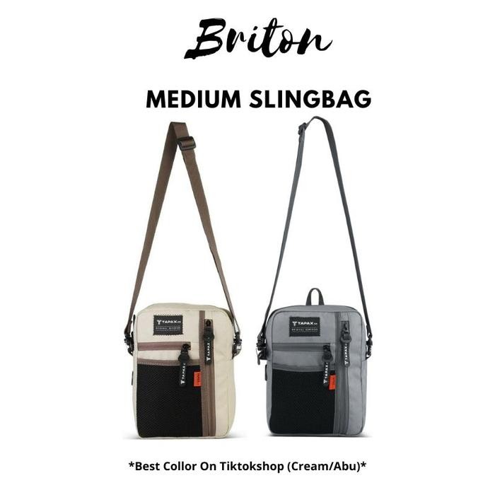 

EG670 [Beli Lokal] TAPAXCO Tas Selempang Pria Briton Slingbag Casual Local Original hitam CUCI