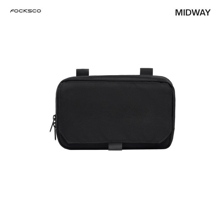 

FQ945 Focksco Tas Selempang Pria MIDWAY BLACK 3 IN ONE Sling bag Cowok Kotak multikompartemen PRODUK