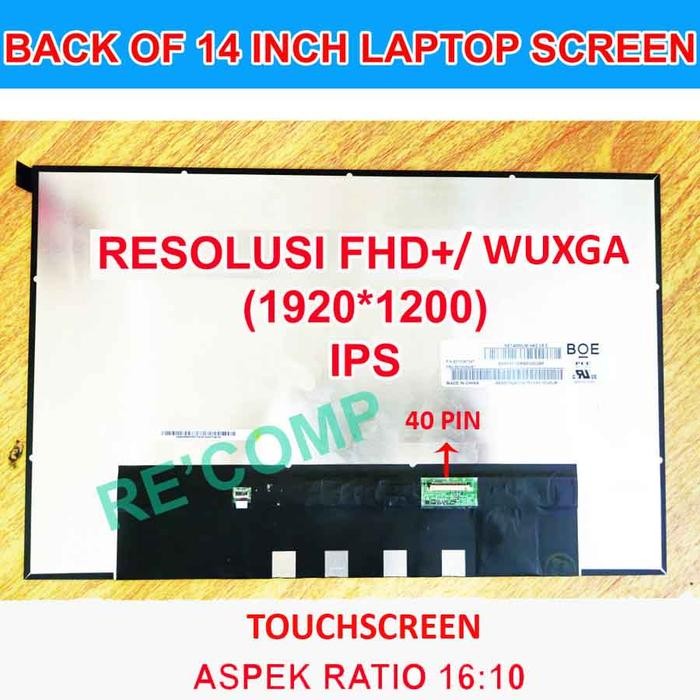 Layar Led Lcd Hp Zbook Firefly 14 G10 14 Inch Wuxga / Wqxga
