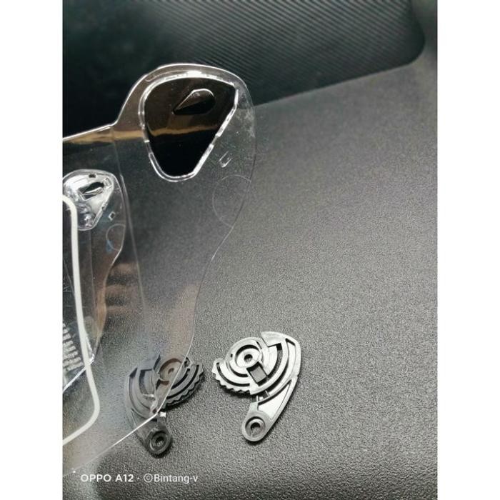 (Allthebest) Kaca visor helm nhk r6 original merk clear warna putih