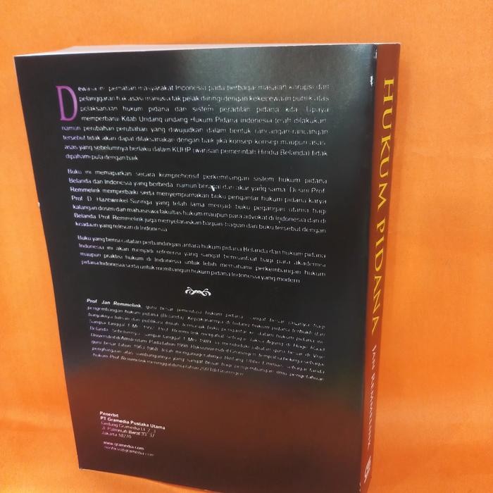 

SALE !!! HUKUM PIDANA BY JAN REMMELINK SOFT COVER READYY