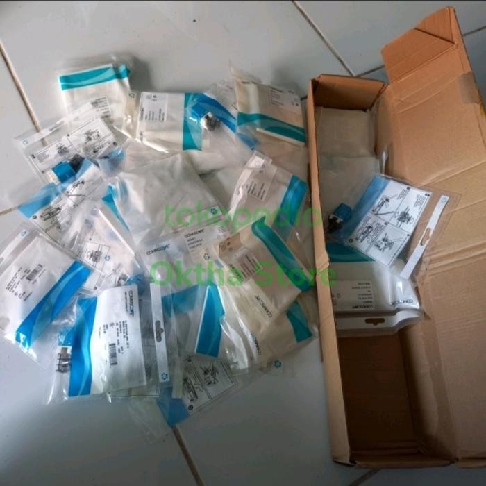 Modular Jack Faceplate Outbow 1 Set Cat6 Keystone Rj 45 Kotak Rj45