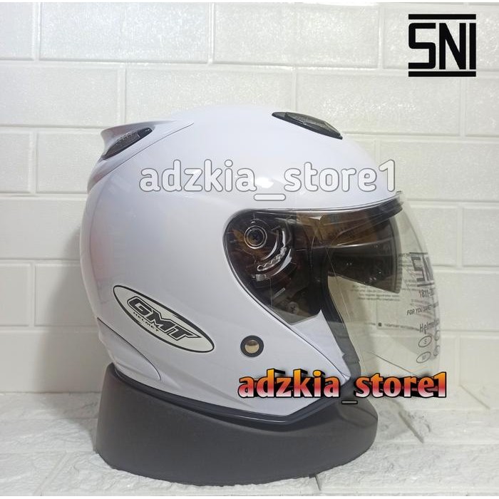 HELM GMT CENTRO DOUBLE VISOR MODEL INK PUTIH *