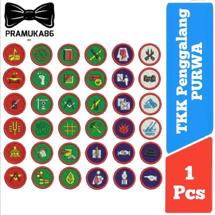 TKK Penggalangan Purwa (Bulat Merah) Wajib & Non Wajib Bordir / Badge Tkk Pramuka Penggalang Purwa