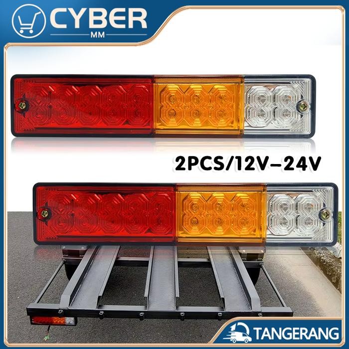 New 2PCS 12V 24V Lampu Rem Truk 24 Volt 12 Volt Hemat Energi Stop Lamp Truk 24 Volt 12 Volt Tahan