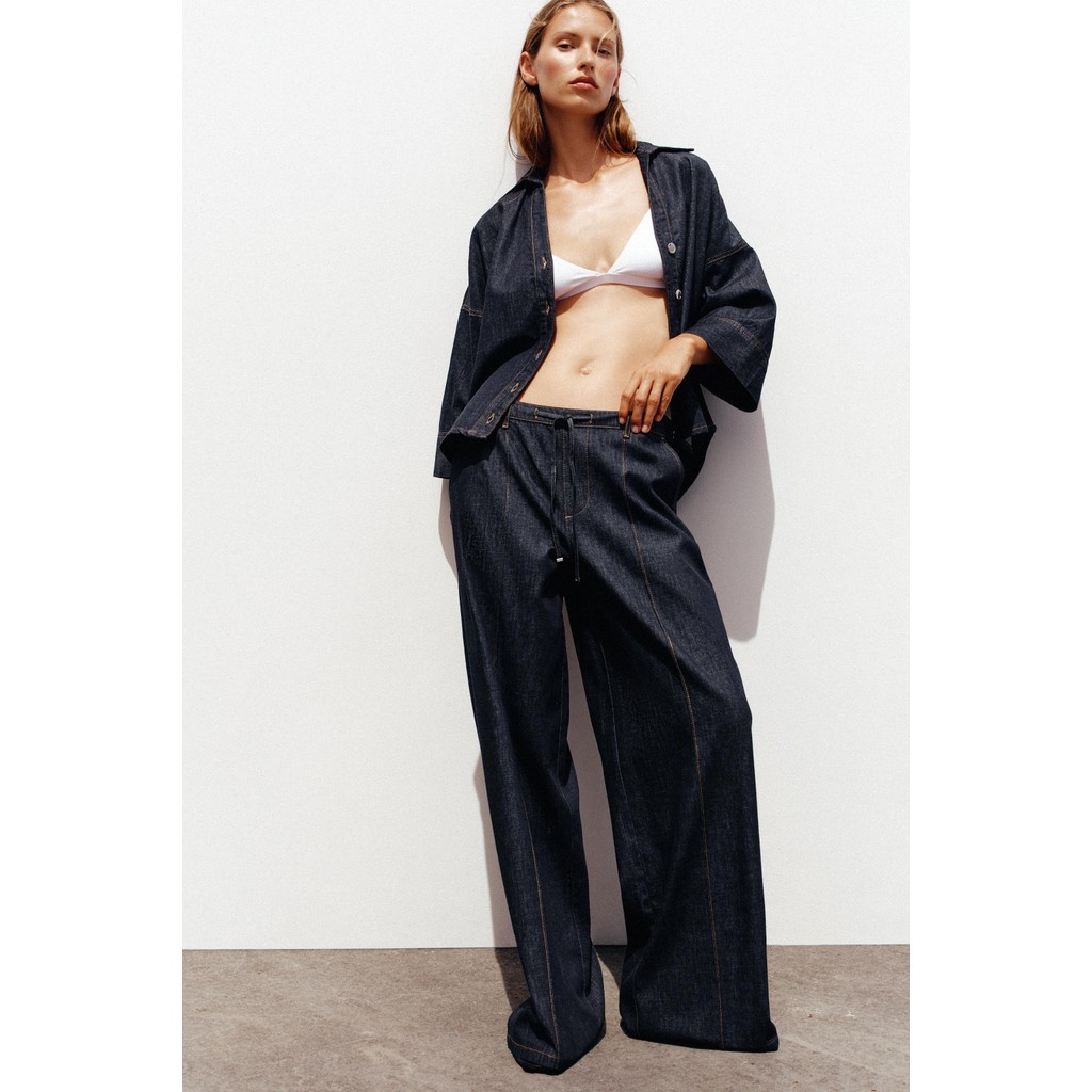 ZARA KEMEJA Z1975 DENIM LENGAN LEBAR