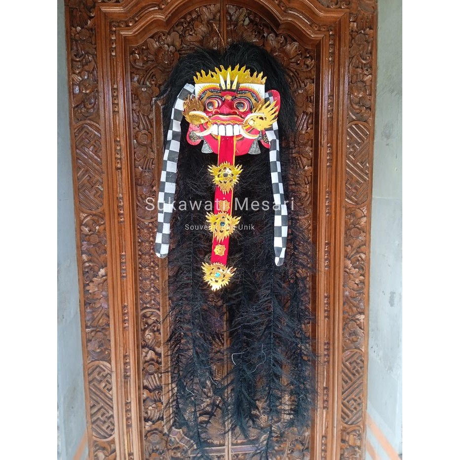 Tapel Topeng Rangda Mebok Leak Bali Bali Lengkap Dengan Bulu Rambut Dan Lidah Murah Pasti Diskon