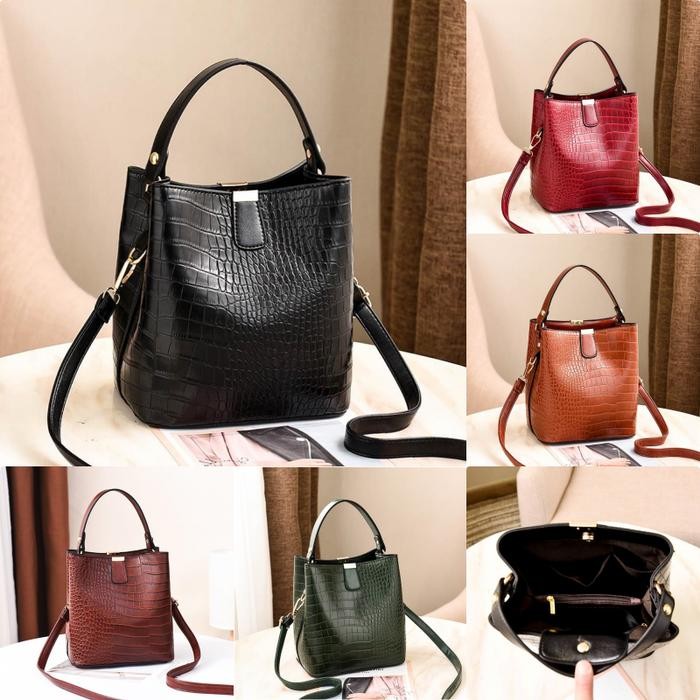 Croco Handbag Import Tas Batam TR1116 Tas Wanita Tenteng Korea Elegan