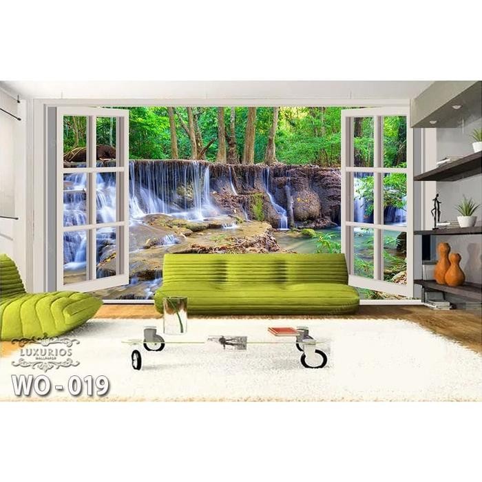 Wallpaper 3D Wallpaper Dinding Pemandangan Alam Luar Jendela