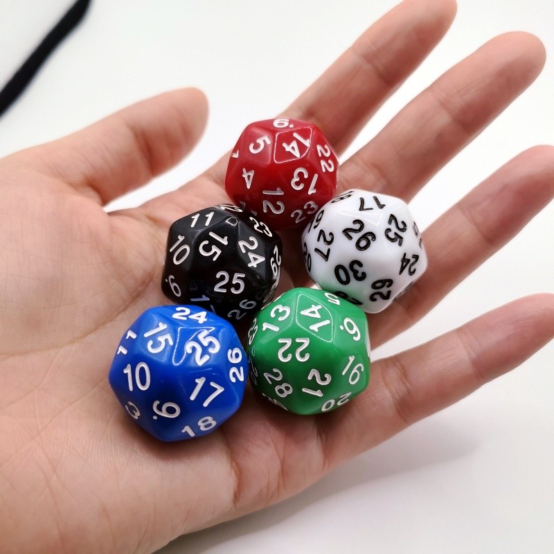 5pcs Cube 30 Sides D30 dungeon dices D&D Table board game 20 faces Acrylic Dice Sets For dungeons