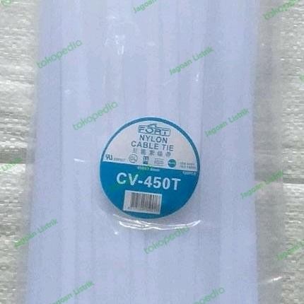 

Kabel Ties Cv 450 Fort 7.6Mm Gemuk Isi 100 Pcs Cv-450T Putih/Hitam