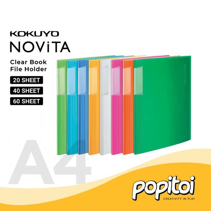

Kokuyo Novita Clear Book File Holder A4 20 40 60 Pockets Penyimpanan Dokumen Folder Berkas