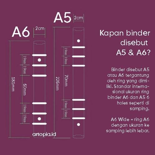 

[Artopia] Binder A5 6 Ring Leather Clock Set Isi 80 Lembar Kulit Estetik Tali