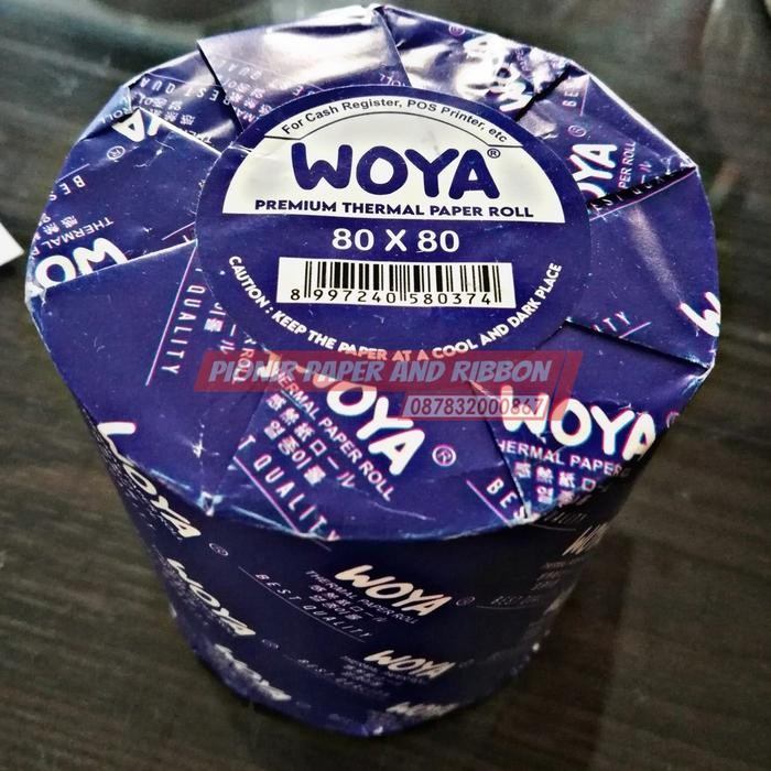 

PO 100 roll merk Woya 80x80 Black Image hasil cetak warna hitam