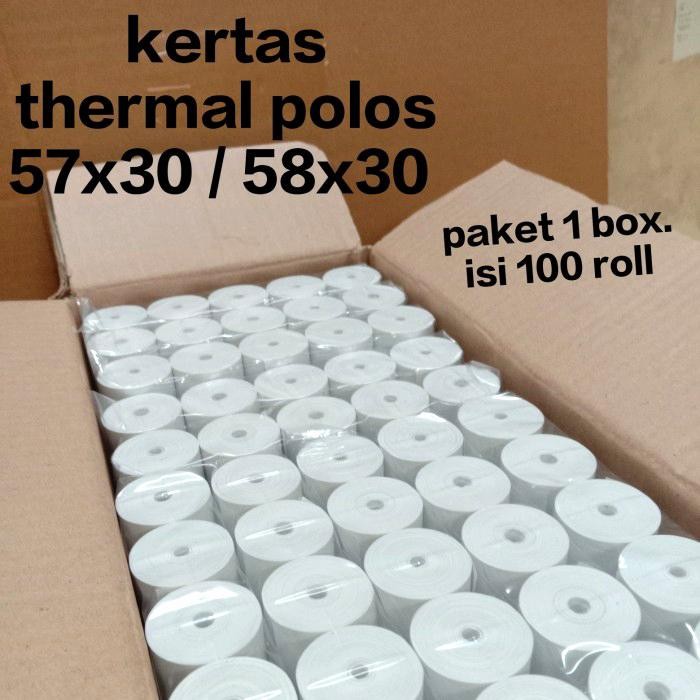 

KERTAS THERMAL POLOS 57X30 FULL KERTAS