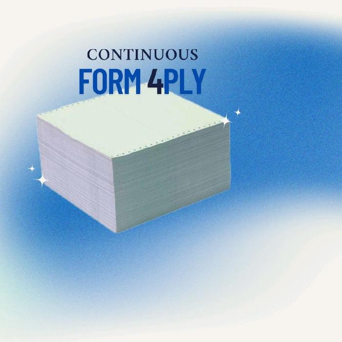 

KERTAS Countinous form 4 PLY 9.5 X 11 atau 9.5 X 11/2 (bagi 2) i-Form Paper Stationery