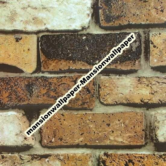 Wallpaper Dinding Motif Batu Bata 3D