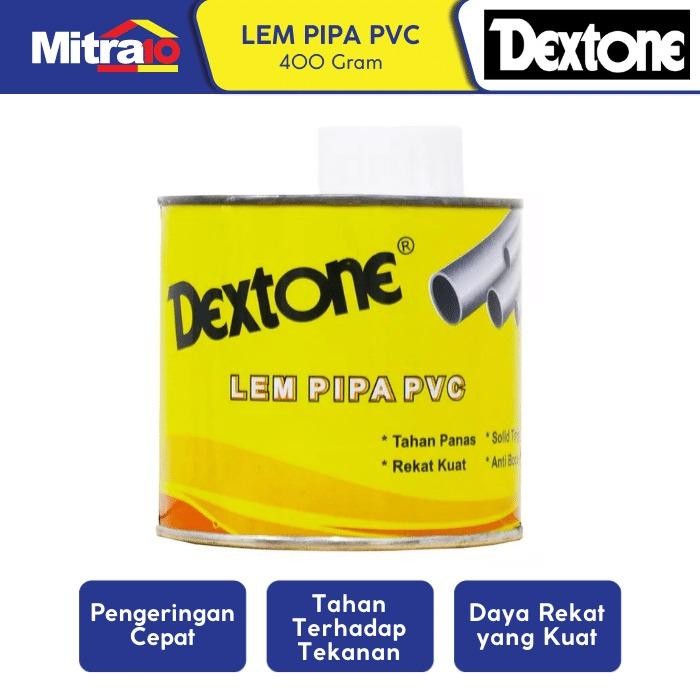 

Stok Baru Dextone Lem Pipa Pvc 400 Gram