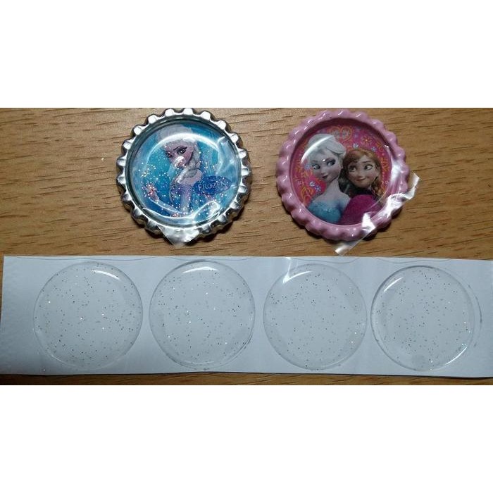 

Stok Baru Bottle Cap Warna Warni + Sticker Epoxy