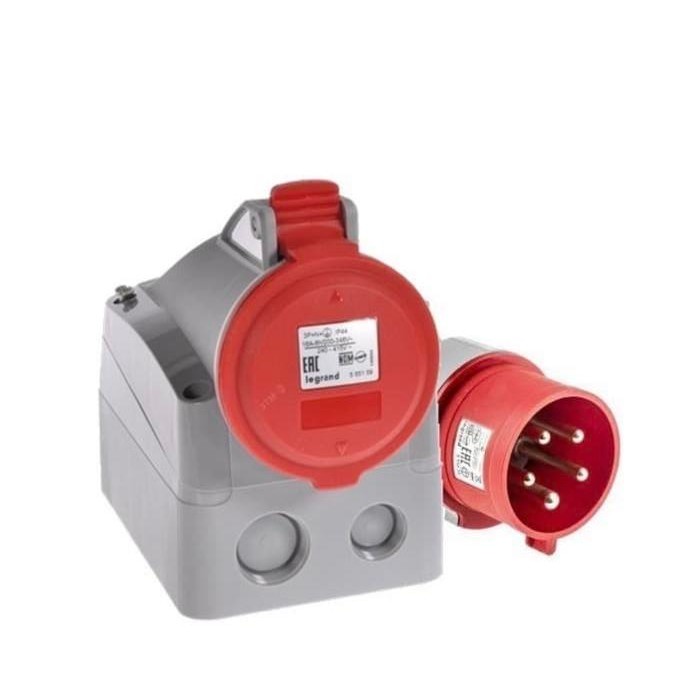 Terlaris Legrand Set 555259 Surface Mounting Legrand 5 Kaki 32A 32 Ampere 5 Pin