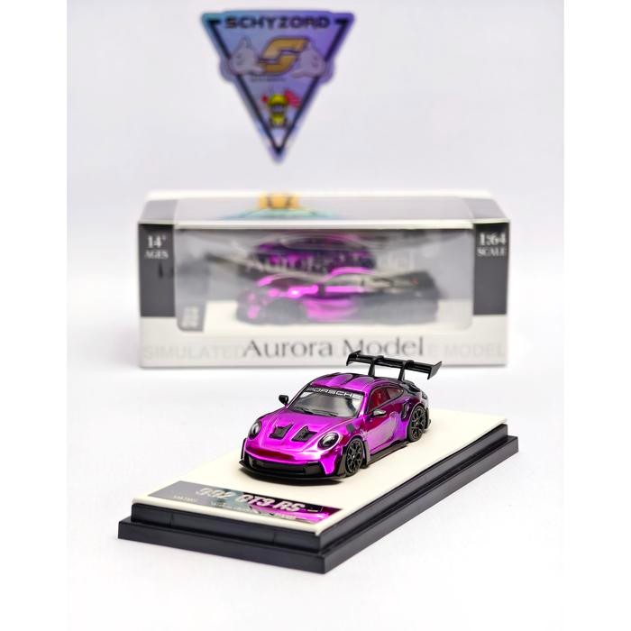 Aurora Model Porsche 911 GT3 RS 992 Limited Edition Purple Black
