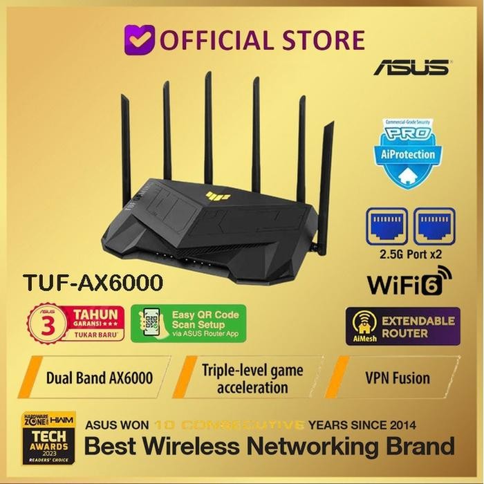 ASUS TUF-AX6000 TUF GAMING AX6000 DUAL BAND WIFI 6 GAMING ROUTER WIFI6