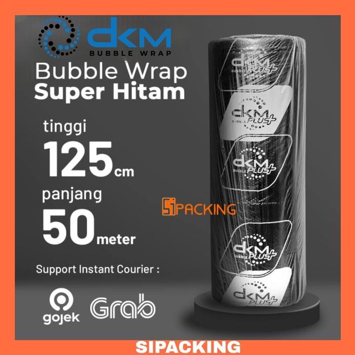 Bubble Wrap Hitam,Plastik Bubble Hitam 125X50