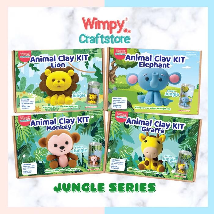 

Wimpy Craft Animal Clay Kit Kerajinan Tangan Air Dry Clay Art Set