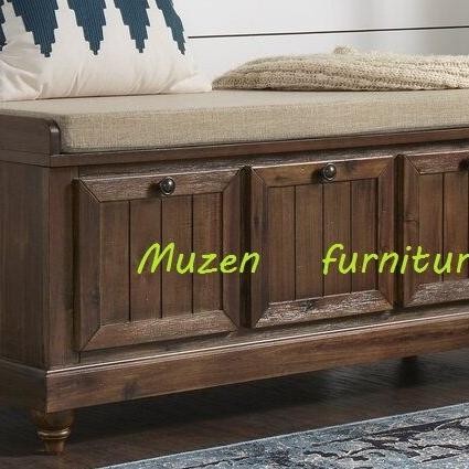 BENCH SOFA STORAGE MULTIFUNGSI KAYU JATI Terlaris