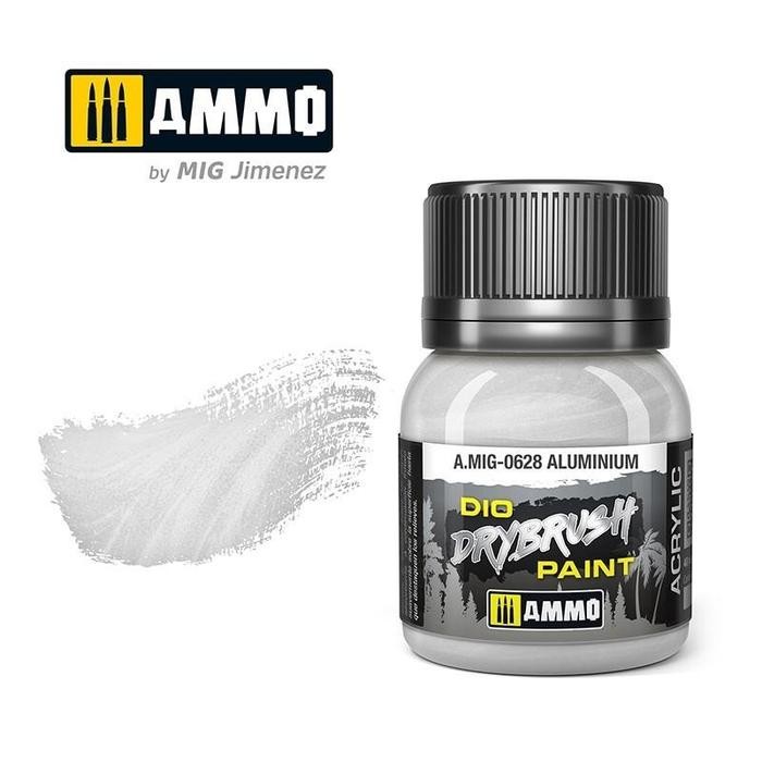 

Amig0628 Aluminium Drybrush Acrylic Paint Ammo (40Ml) - For Model Kit, Mecha, Warhammer, Etc R