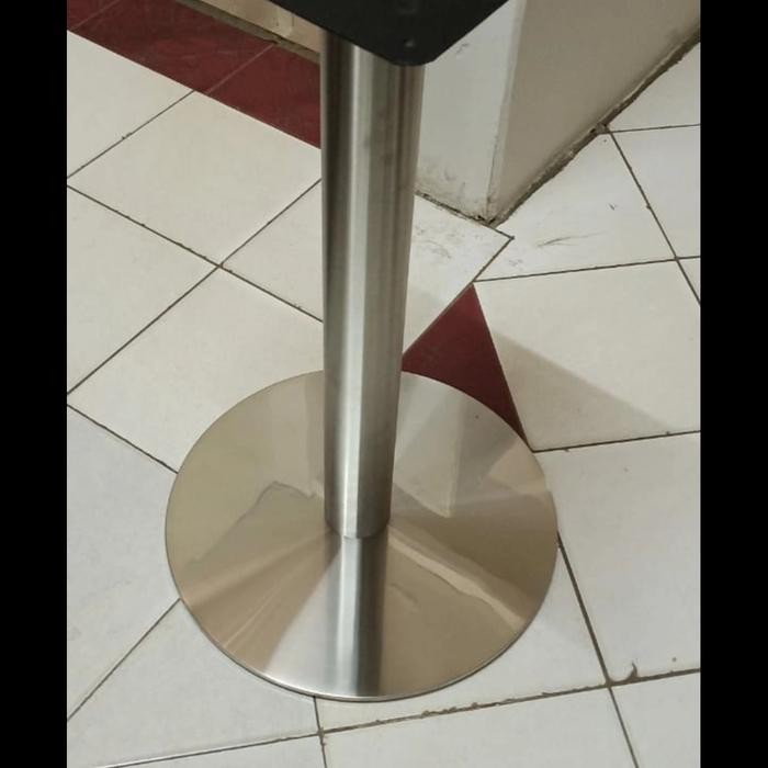 kaki meja kafe makan restauran bulat stainless Terlaris