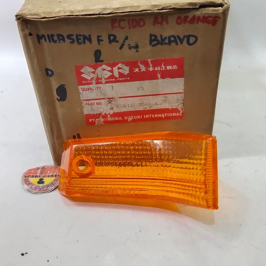 Mika Sen RC 100 Spirit Depan KANAN - Mika Lampu Sein RC100 Ori SGP Limited Item Barang Langka Spare 