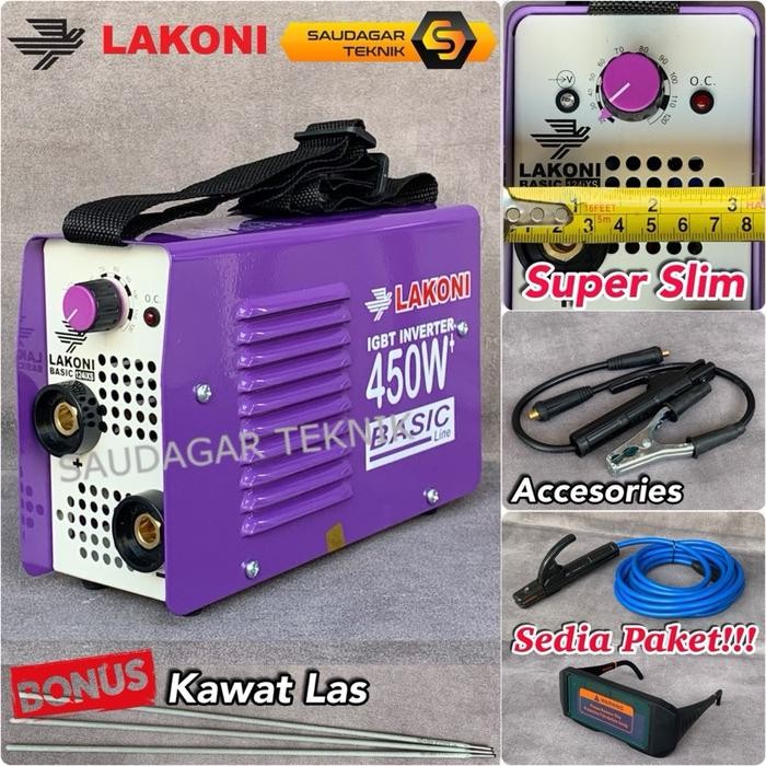 Cuci Gudang Mesin Las Mini Lakoni Basic 124Ixr 450 Watt Hemat Listrik Inverter Trafo Las Lakoni 124