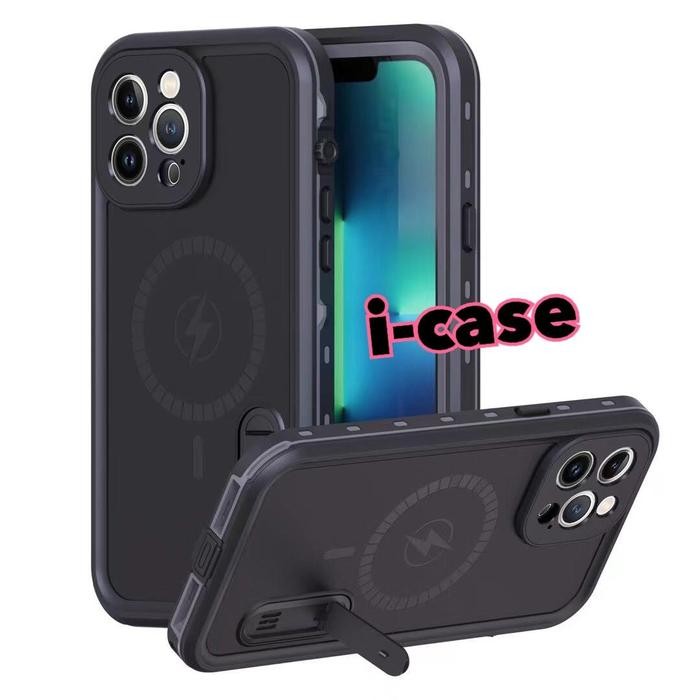 TERBARU IPHONE 13,PRO MAX CASE WATERPROOF IPHONE13 SERIES UNDER WATER STAND - IPHONE 13, HITAM