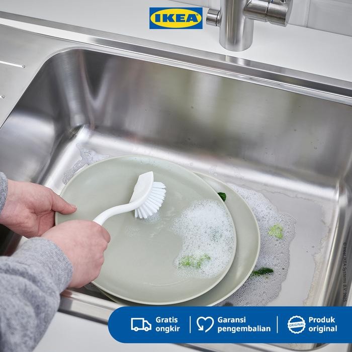 IKEA ANTAGEN Sikat Cuci Piring Serbaguna Putih Plastik *