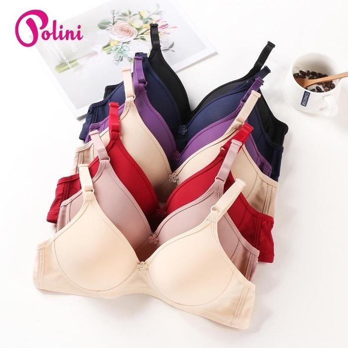 Polini - Pakaian Dalam Bra Push up Wanita BH Kait 2 Tanpa kawat busa tipis CUP A Polini 888 *