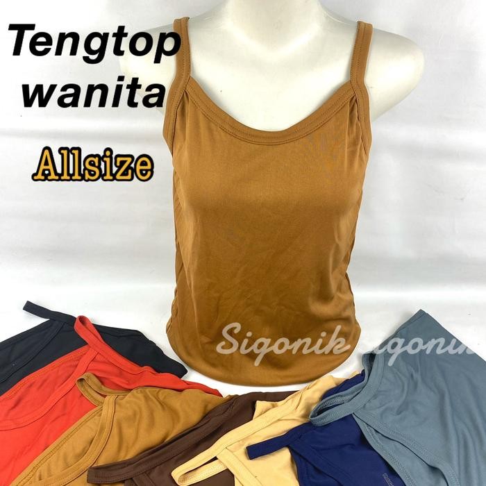 Singlet Tangtop Tengtop Wanita Dewasa Remaja Allsize L fit XL Cewek *
