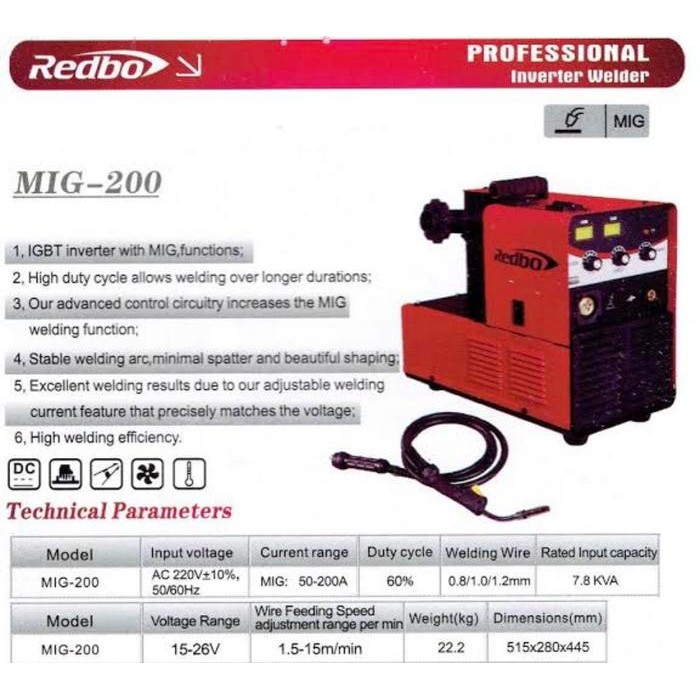 Mesin Las Redbo Mig-200