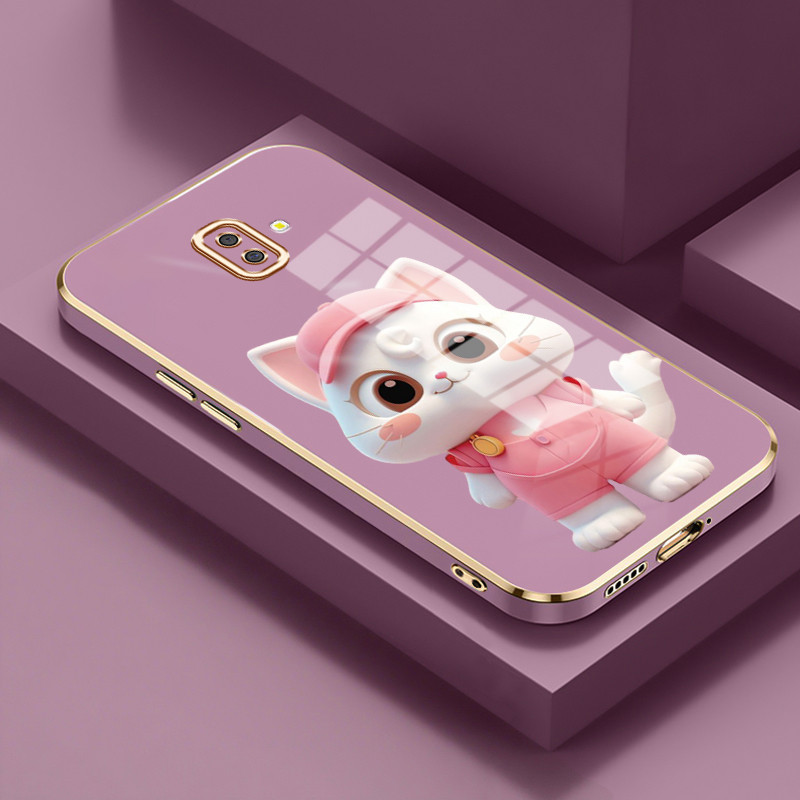 Casing Untuk Samsung Galaxy J6 Plus 2018 J6 Prime 2018 J4 4G J2 4G Case Casing HP Kasing pola Kucing