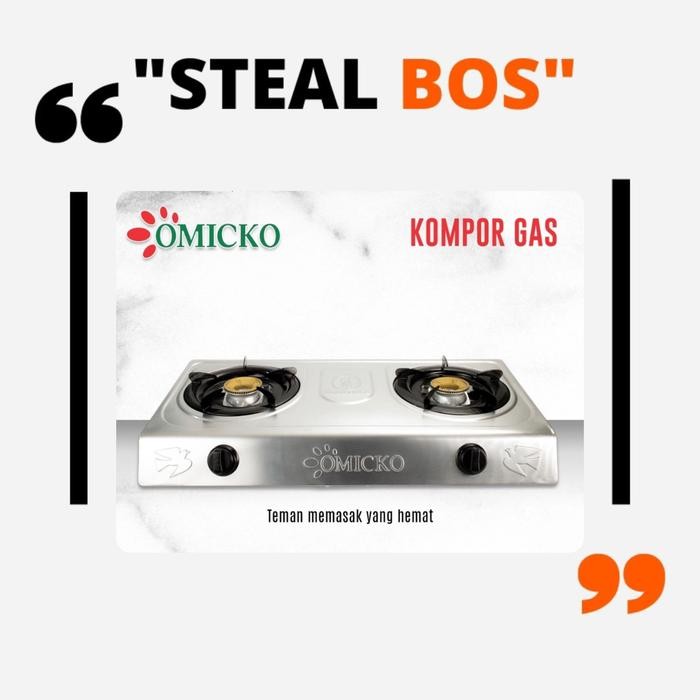 EN0Z Omicko Kompor 2 Tungku Omicko/Kompor 2 Tungku Omicko Stainless